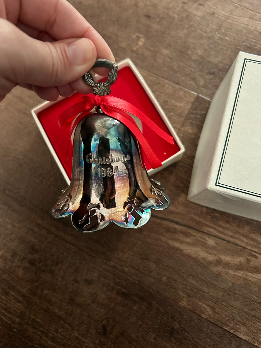Towle Silversmiths Vintage 1984 Engraved Silver-plated Christmas holiday bell